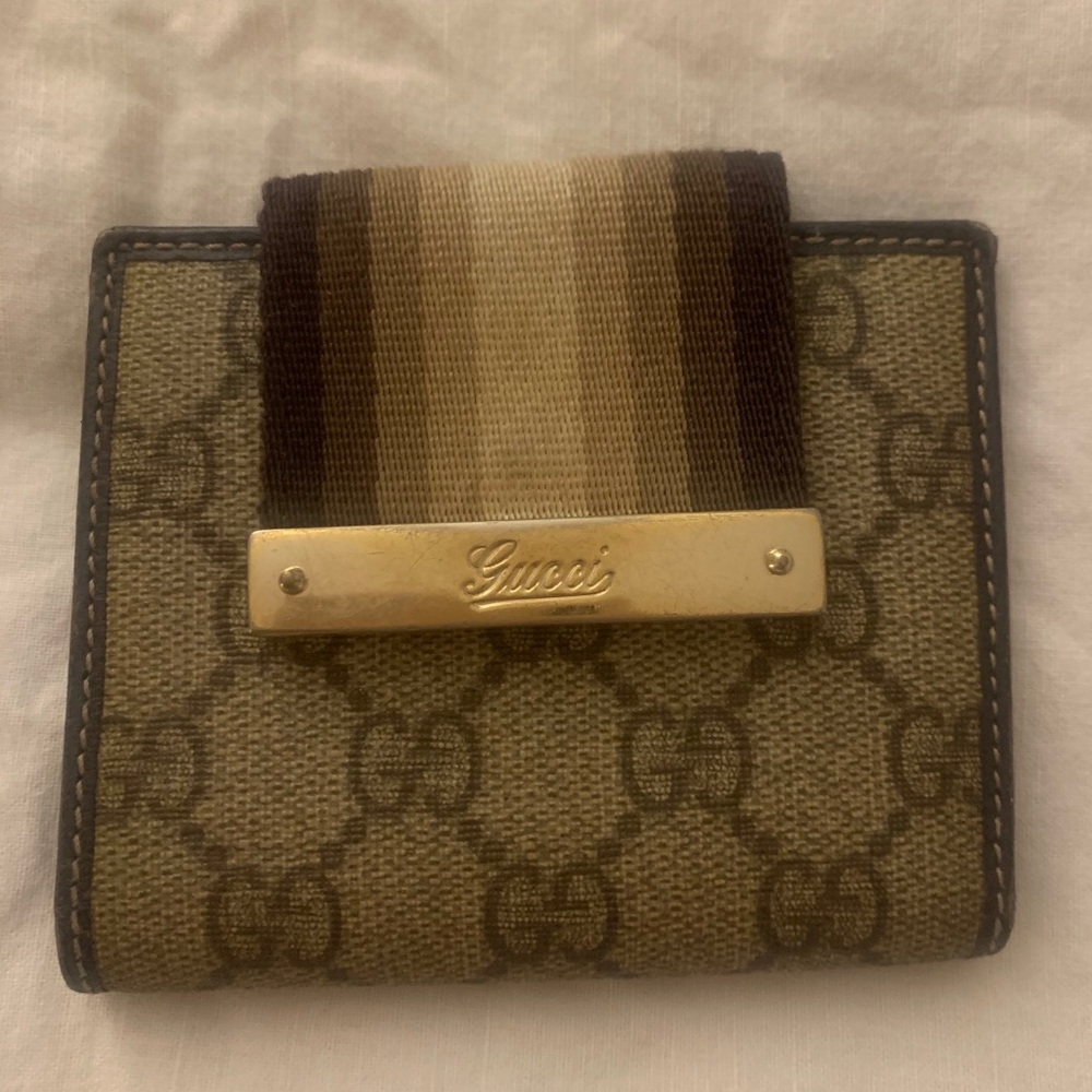 Gucci Monogram Brown Canvas Wallet